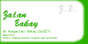 zalan bakay business card